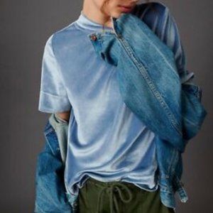 by Anthropologie Krisha Velvet Top XS
